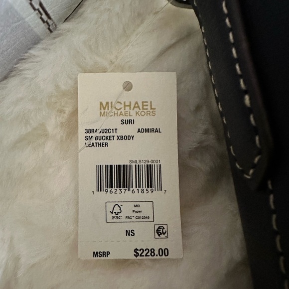 Michael Kors Small Suri Bucket Crossbody Bag Admiral Blue - Picture 8 of 8